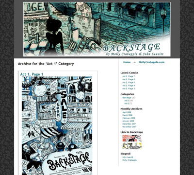 Backstage: Webcomic by Molly Crabapple and John Leavitt